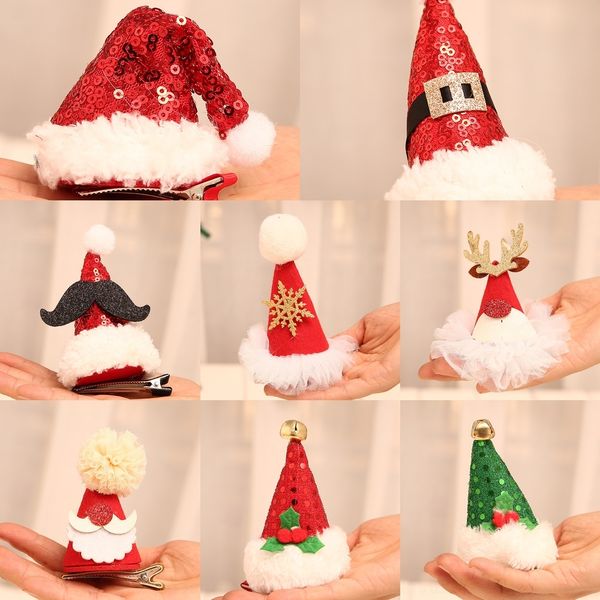 

afqie decorations headwear sequins dress christmas hat christmas hat hairpin cartoon hairpin haircute dress children hepoh