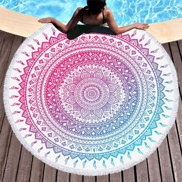 

towel mandala round beach with tassels microfiber bath summer sport yoga mat large roundie for adults kids1