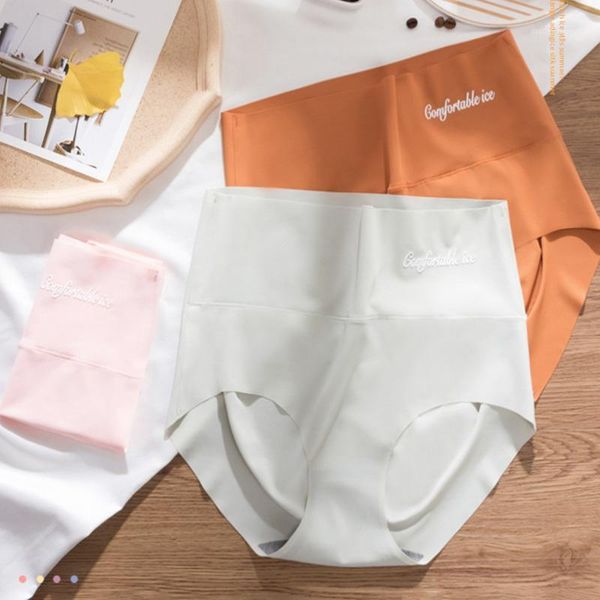 

women's panties women ice silk seamless briefs ultra-thin underwear lingerie high-rise underpants female soft intimates hips up #f1, Black;pink