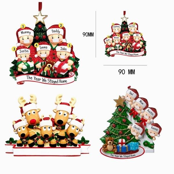 

ornament diy greetings quarantine birthday party pandemic survived family christmas tree pendant accessories dhc2540