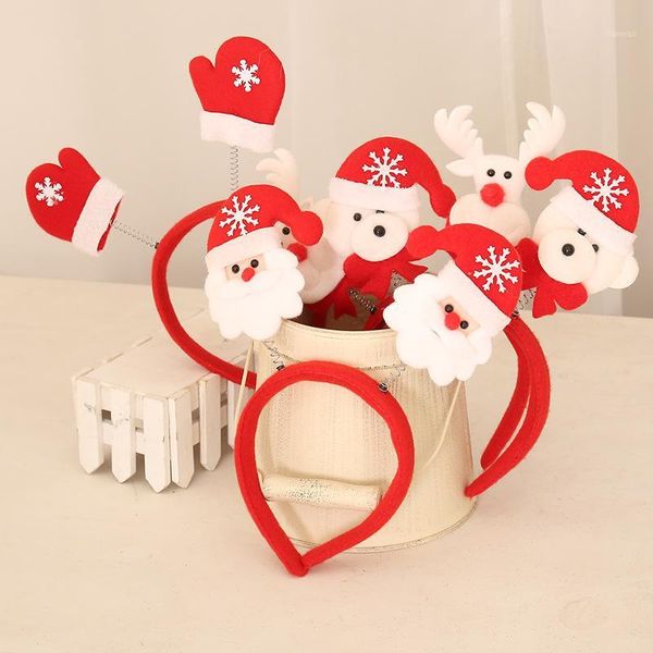 

christmas headbands santa claus snowman hairband xmas kids baby hairhoop party decor headwear hair accessories gift1