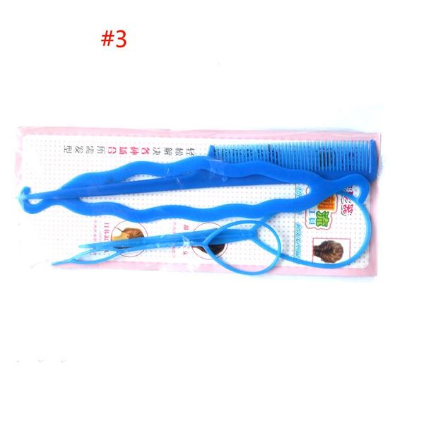 

4pcs plastic magic y tail comb hair braids accessories for women ponytail styling hair bun maker tools q jllaxu, Silver