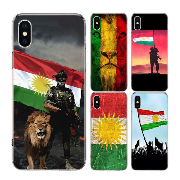 

kurdistan flag lion soft tpu black phone case for iphone 12 11 pro x xs max xr 7 8 6 6s plus 10 ten 5s se 2020 cover coque