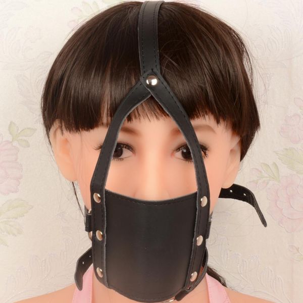 

mouth couples toys black nwba leather fetish slave mask open gag restraints erotic ikoky head couple for bondage s924 mouth toys ha xonr