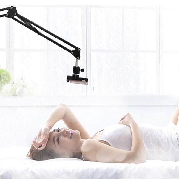 

lighting & studio accessories tablet phone bracket clip suspension arm stand holder table mounting clamp kits for live show shooting video