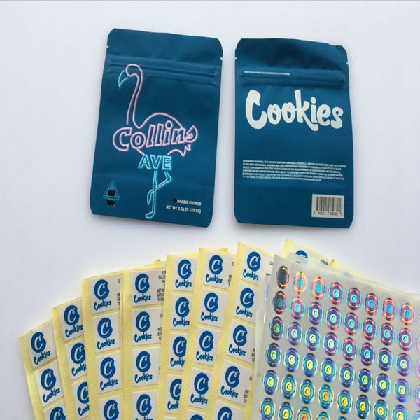 

collins ave куки zip seal замок сумки 3.5g майлара сумки местная empty сумка edibles упаковка jllbva garden_light