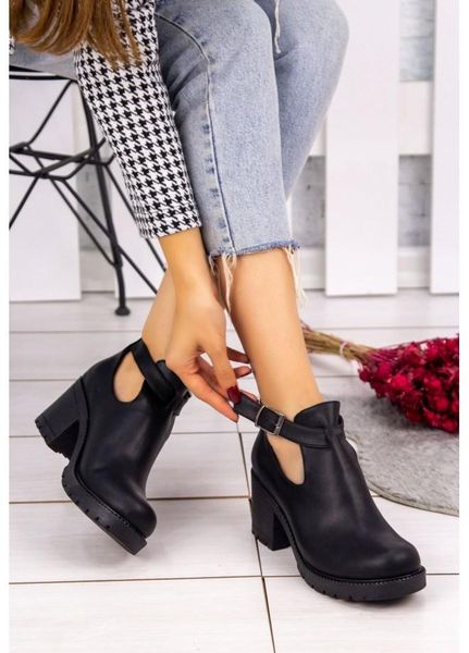 

siyah hpiy cilt bayan bootie, Black