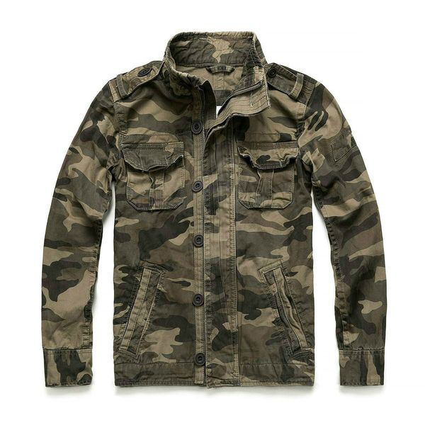 

denim jacket men stand collar boys casual wear overalls military winter thick overall camouflage coat male kg-856, Black;brown