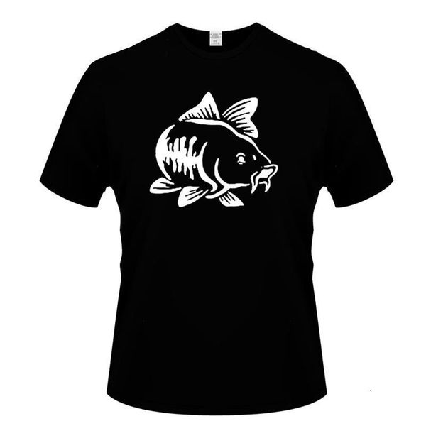 

carp fish t-shirt fishings ruined my life 2021 summer cool men's short sleeve t-shirt casual cotton tees, White;black