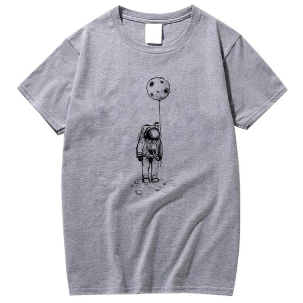 

sport xin yi men fashion casual 100% cotton t-shirt funny design astronaut print t shirt loose hip-hop men t shirts