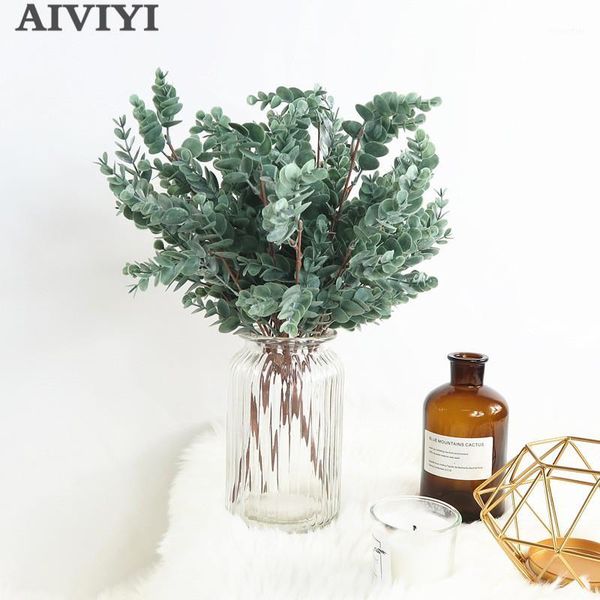 

artificial plant eucalyptus money leaf plastic flower decoration green plant wall fittings flower arrangement bunch of leaves1
