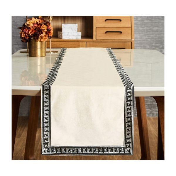 

teal table runners modern geometric luxury bed runner cloth rectangle soft dining table decoration for wedding party f wmtuhj