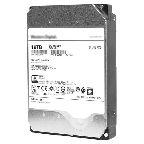 Nuovo disco rigido per WD Ultravstar DC HC550 WUH721816ALE6L4 16TB SATA 7200 RPM SATA 6Gb/s 512M Cache 3.5