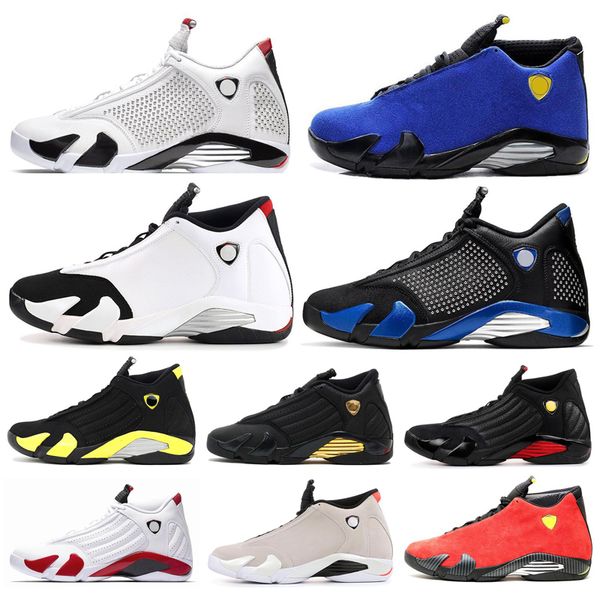 

14 2019 wholesale 14s varsity royal men basketball shoes university gold red candy cane desert sand thunder mens trainer sports sneakers, White;red