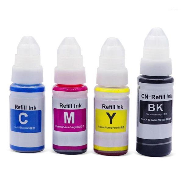 

ink cartridges 5pc 2bk/c/m/y gi490 gi-490 dye bulk compatible for canon pixma g1400 g2400 g3400 g1000 g2000 g3000 tank printer ink1