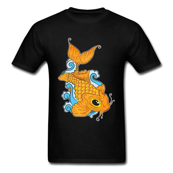 

sport wholesale plain men tshirt japanese koi fish t-shirt 3d colored fish drawing t shirt for student round collar sweater