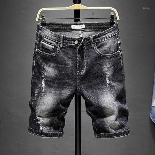 

men's jeans summer men's denim pants fashion hole pant korean pant1, Blue