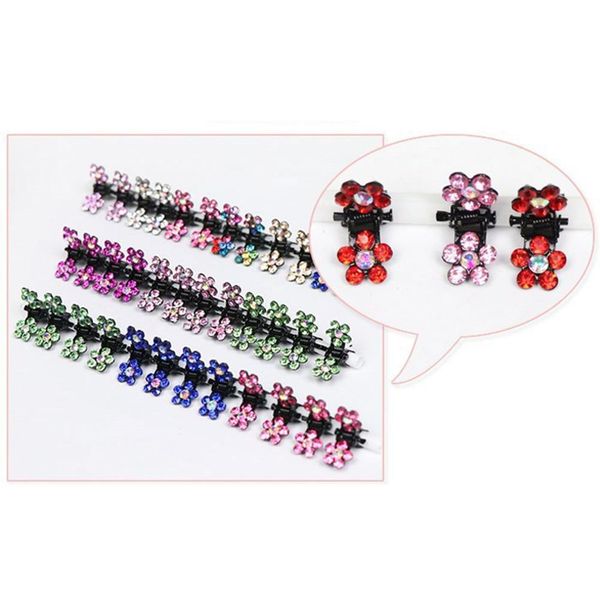 

12 pcs rhinestone butterfly small hair claw hairpins hair accessories ornaments hair clips hairgrip for women girls kids h jllvuk, Slivery;white