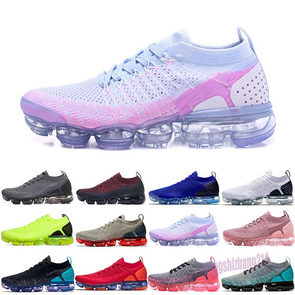 

2018 2019 chaussures moc 2 laceless 2.0 athletic shoes triple black designer mens women sneakers fly white knit cushion trainers zapatos d21