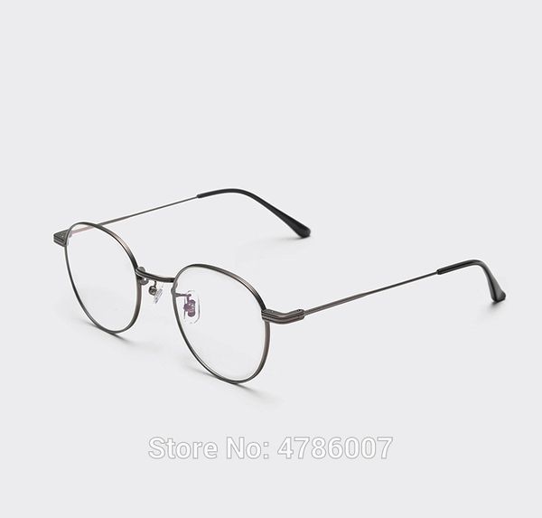 

fashion men women metal eyewear frame round gentle vintage retro optical glasses for myopia prescription leto brand designer, White;black
