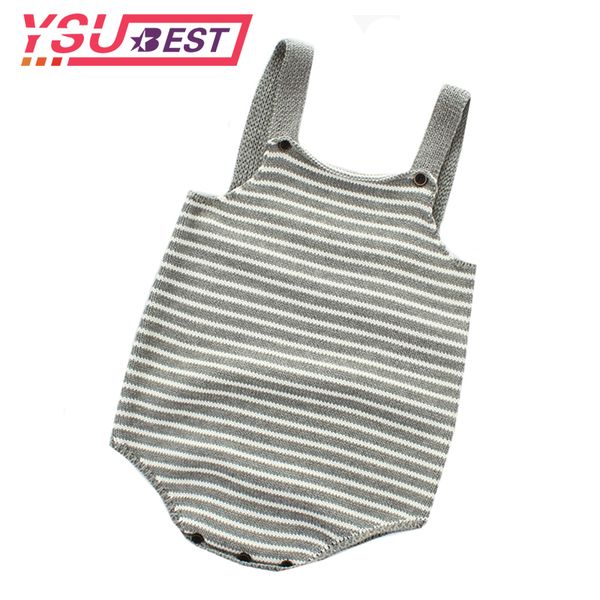 

0-3yrs newborn romper stripes boys girls clothes knitted rompers sweater summer infant baby boy jumpsuit overalls 201029, Blue