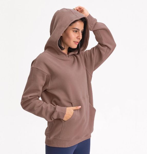 

hooded outdoor leisure sweater gym clothes women workout fitness loose thick yoga jackets exercise running coat hoodies