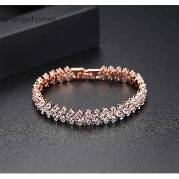 

full fashion simple roman crystal bracelet with diamond of love jewelry, Silver