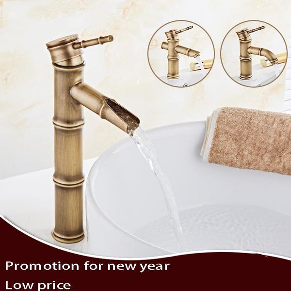 

bathroom sink faucets basin bamboo antique taps bath vanity waterfall washbasin deck mounted home decorative