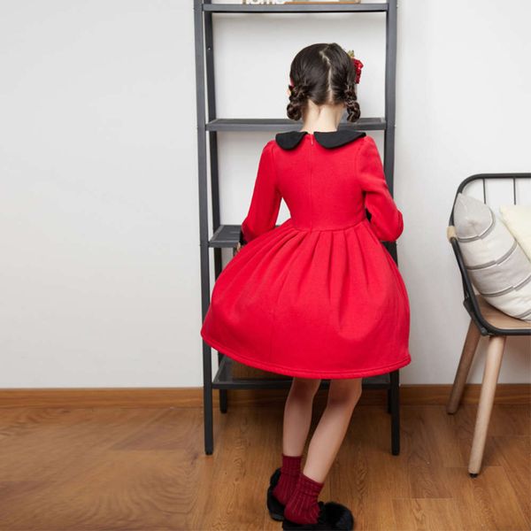 

winter drs girl's 2020 autumn 19032 and baby's foreign sle princs medium size children's plush skirt mjtk mjtk, Red;yellow