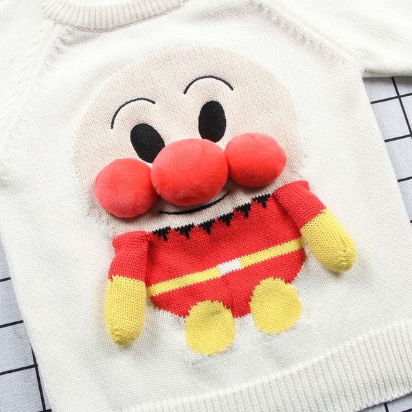 

autumn new wear winter plush and thickened 3d cartoon handmade children's sweater, Blue