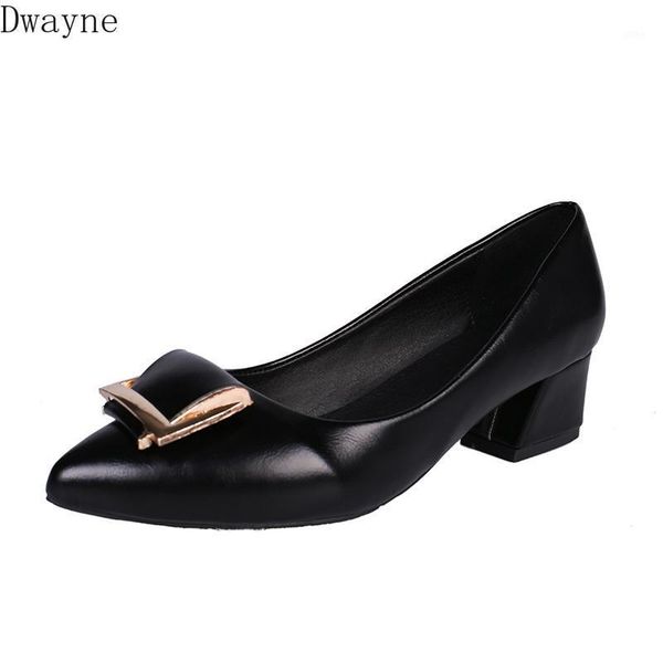 

dress shoes 4cm thick with high heels 2021 autumn wild shallow mouth low pointed work black professional casual single shoes1