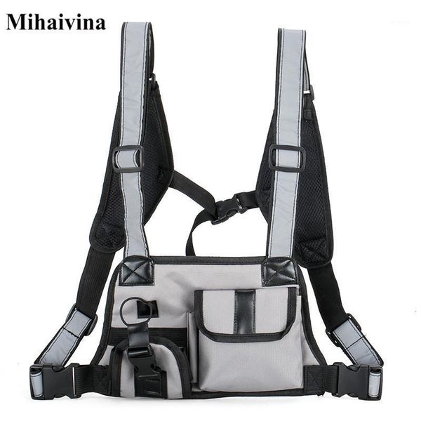 

mihaivi men nylon chest rig bag hip hop streetwear functional boy chest rig black tactical bag west wist tactical waist pack1
