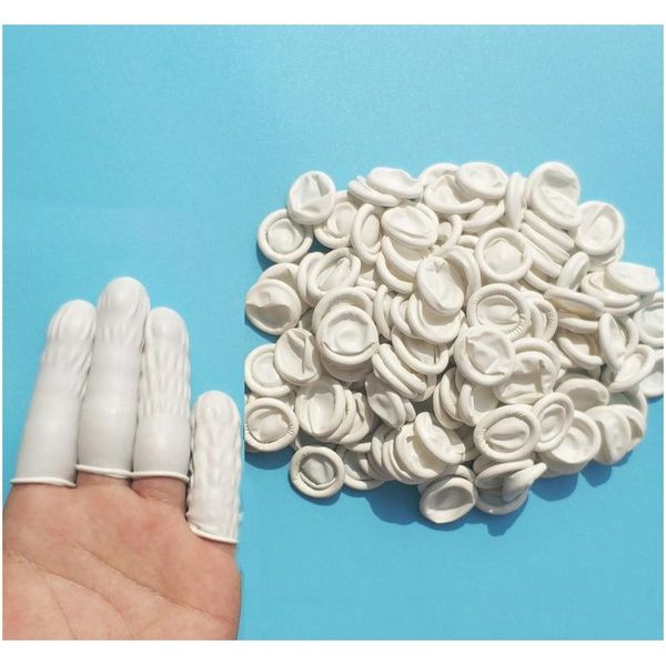 

100pcs natural rubber gloves finger cots latex fingertip protective di jllpjb eatout