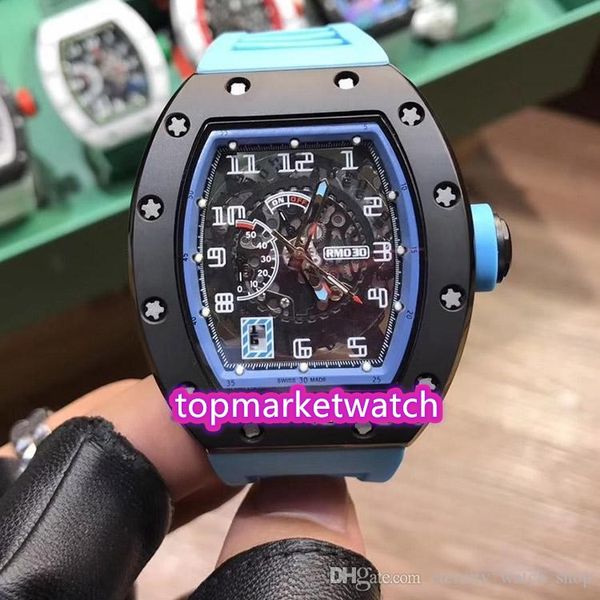 

manufacturers version rm030 ntpt carbon fiber case skeleton date dial japan miyota automatic mechanical rm 030 mens watch r, Slivery;brown