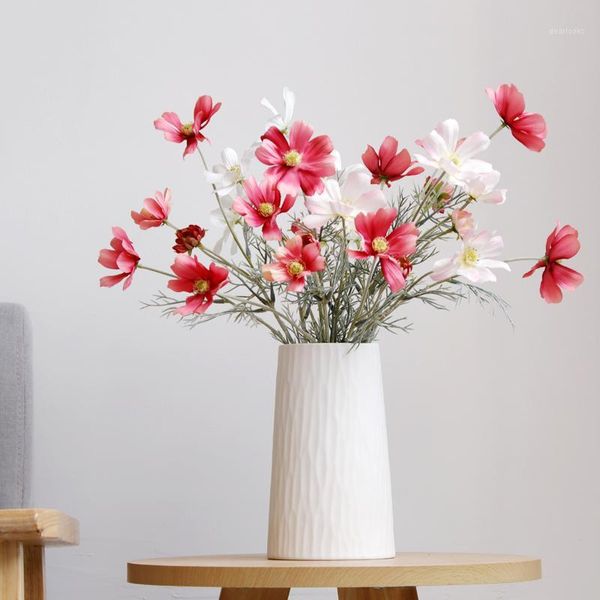 

creative simple handmade white ceramic vase ornament small fresh japanese porcelain flower vases figurines room decorations1