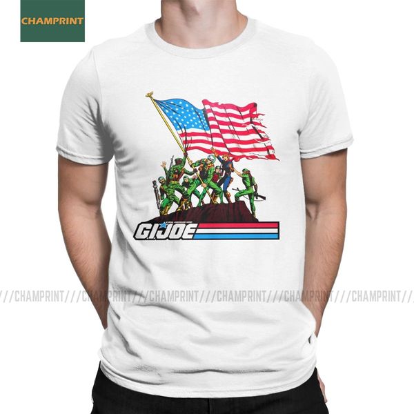 

men's g.i. joe 1982 stars and stripes forever short sleeve grand retro 80s american hero sport hooded sweatshirt hoodie men t shirt