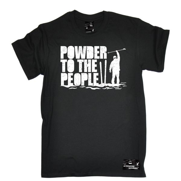 

powder to the people s powder monkeez uk birthday skier apres skiinger summer short sleeves fashion movie sport sweatshirt hoodie t shirt