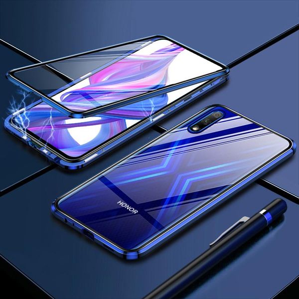 

luxury 2nd magnetic cases for huawei honor 8x front back double sided tempered glass 360 shockproof phone cover honor8x 8 h jllwox