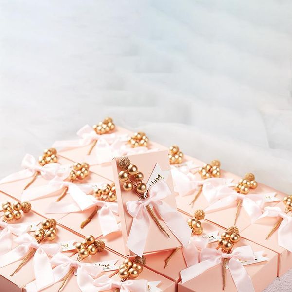 

gift wrap pure flower candy box with ribbon wedding favors and gifts boxes bags for guests decoration baby shower party supplies