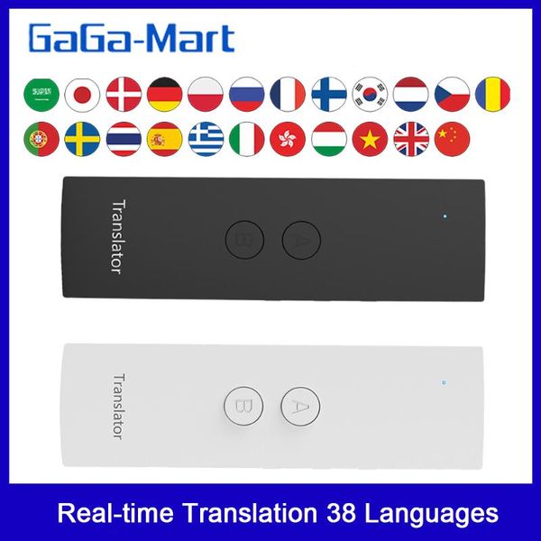 

t6 intelligent translator device handheld speech interpreter two-way real-time translation 38 languages bt 4.2 for travel