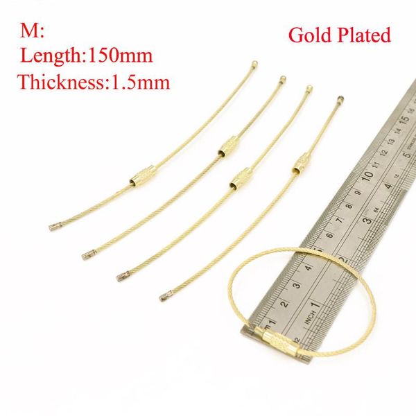 

5pcs edc stainless steel key keyring wire tag screw camp luggage keychain ring gadget circle rope outdoor lock cable loop wmtqxd xhlove