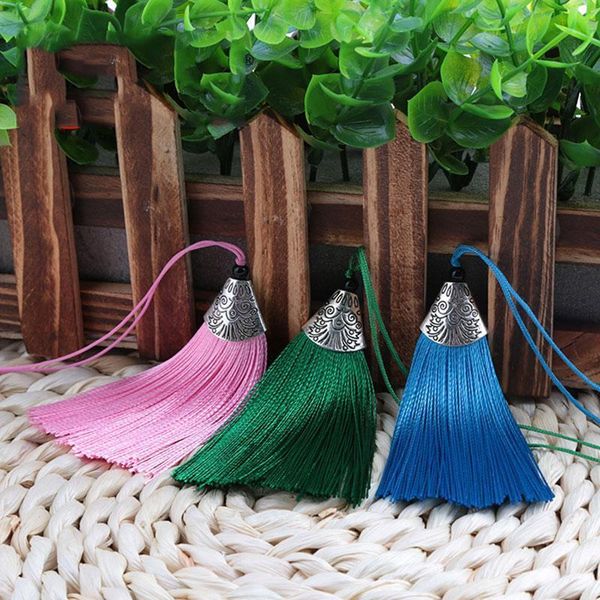 

12pcs lot 8cm fish mouth tassels with hanging ring silk sewing tassel trim decorative key tassels for curtains home decoration h jllzde