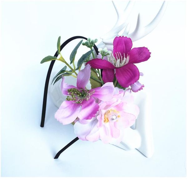 

beatuful kids flower crown floral headband girls hair accessories princess flower wreath floral flower garland hair qylmnl