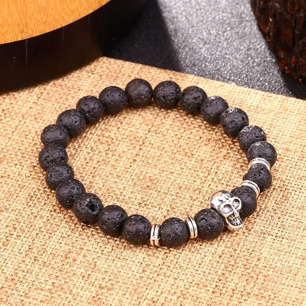 

новый череп будда браслет мода энергия вулкан каменный браслет yoga ювелирные изделия подарок b1150 новый череп bbybwwww, Bronze;silver