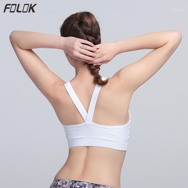

new style gathering yoga sport bra women v-belt shockproof running sports brassiere without steel ring1, White;black