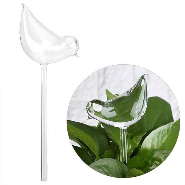 

cute glass snail bird swan plants self watering dripper flower water feeder tool1