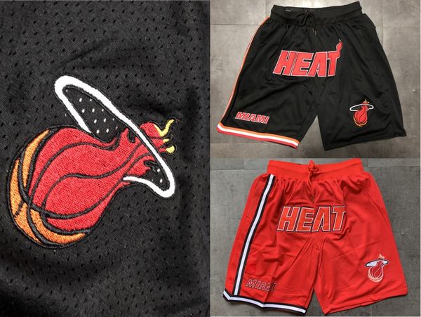 

miami heat men just don hardwood basketball shorts, Black