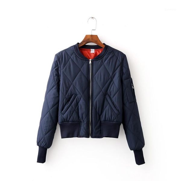 

autumn winter padded bomber jacket women army green casual jackets basic jacket mujer jaqueta feminina outwears coat1, Black;brown