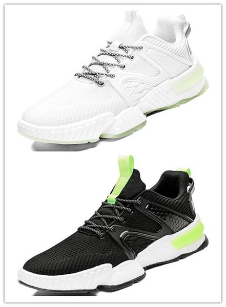 

daddy shoes men new summer breathable mesh shoe all-match thick bottom white flying woven sports sneakers 39-44 2321, Black