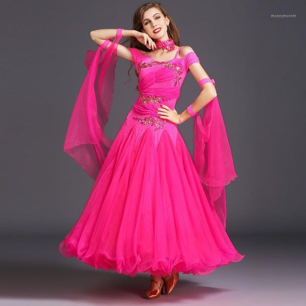 

stage wear spaghetti strap rhinestone gauze ballroom modern dance one-piece dress for women/female/lady,costume performance wear1, Black;red